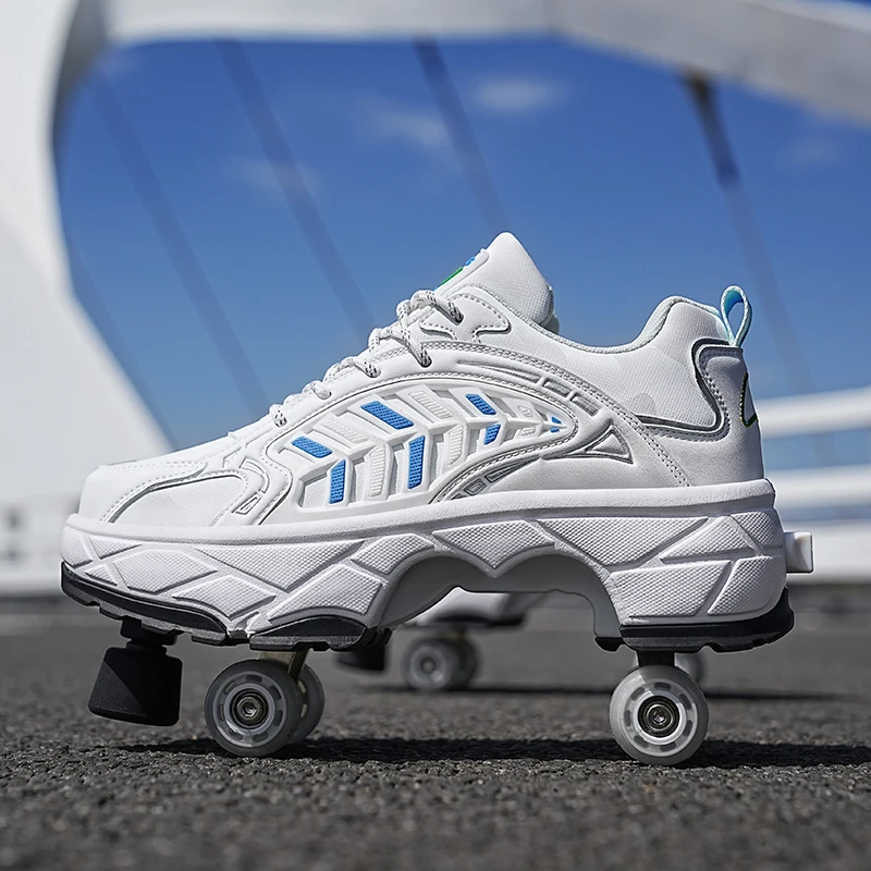 Running Shoes - Patines de cuatro ruedas para niños,