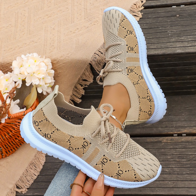 2026 Nuevas Zapatillas Deporti - Knit Fabric Lace Up Sneakers reseña y precio